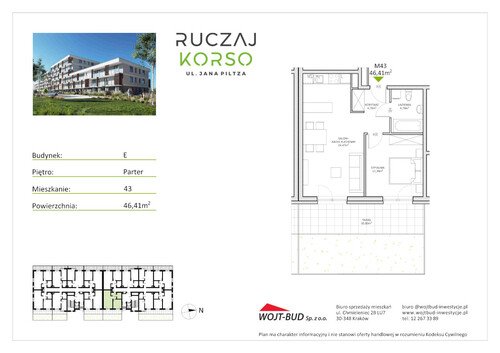 Plan Wojt Bud Sp. z o.o. mieszkanie w inwestycji ul. Jana Piltza 23 Ruczaj Korso - etap III