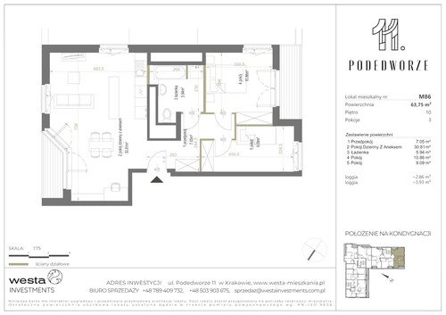 Plan Palladio Podedworze Pasek Paluch Sp. k. mieszkanie w inwestycji ul. Podedworze 11 Podedworze 11