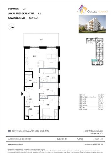 Plan KG Group Sp. z o.o. mieszkanie w inwestycji  Osiedle Mozaika - bud. C3