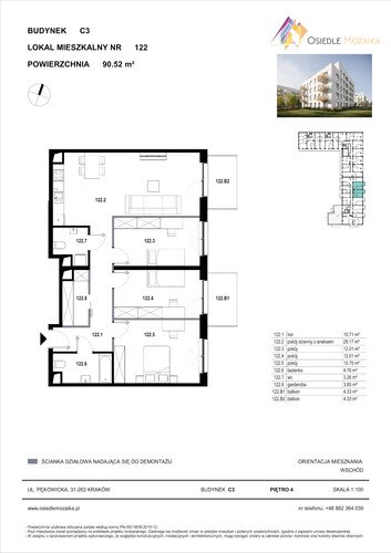 Plan KG Group Sp. z o.o. mieszkanie w inwestycji  Osiedle Mozaika - bud. C3