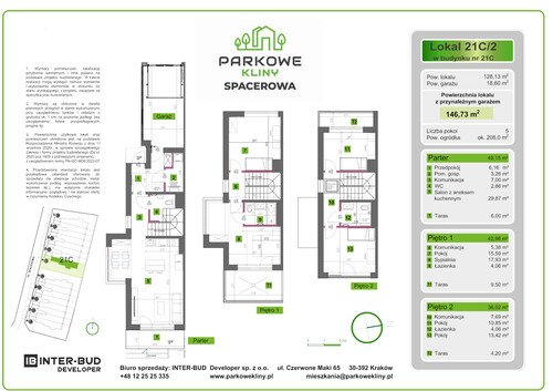 Plan Inter-Bud Developer Sp. z o.o. dom w inwestycji ul. Spacerowa Parkowe Kliny