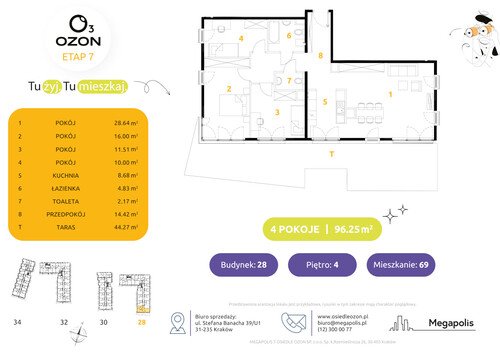 Plan Megapolis mieszkanie w inwestycji ul. Banacha Osiedle OZON Etap 7