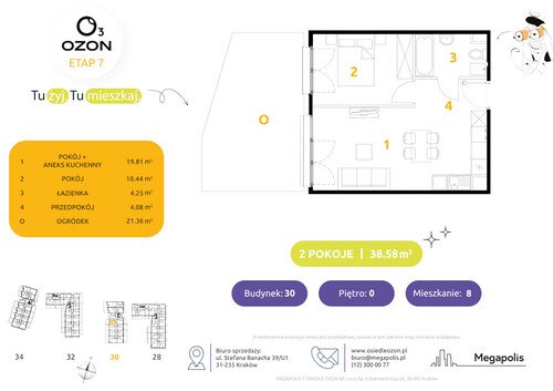 Plan Megapolis mieszkanie w inwestycji ul. Banacha Osiedle OZON Etap 7