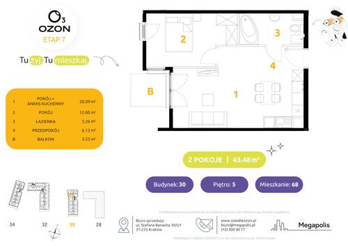 Plan Megapolis mieszkanie w inwestycji ul. Banacha Osiedle OZON Etap 7