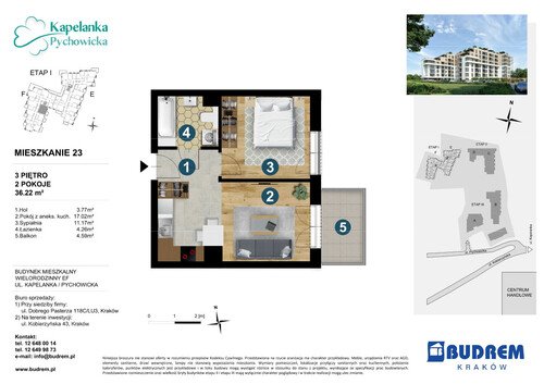 Plan BUDREM mieszkanie w inwestycji ul. Pychowicka 3b Kapelanka-Pychowicka budynek EF