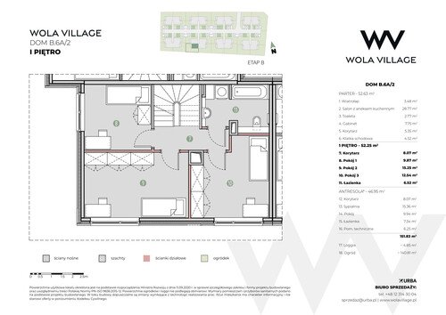 Plan Wola Village Urba CK Sp. z o.o. Sp. k. mieszkanie w inwestycji ul. Podłużna Wola Village - etap IA i IB 