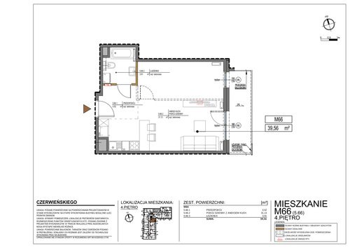 Plan Real-Construct Sp. z o.o. mieszkanie w inwestycji ul. Czerwieńskiego 3 Czerwieńskiego 3