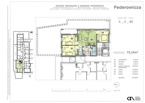 Plan HSD Inwestycje Krakowskie Sp. z o.o. mieszkanie w inwestycji ul. Federowicza Federowicza – Ruczaj Park