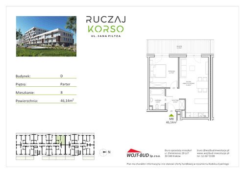 Plan Wojt Bud Sp. z o.o. mieszkanie w inwestycji ul. Jana Piltza 23 Ruczaj Korso - etap III