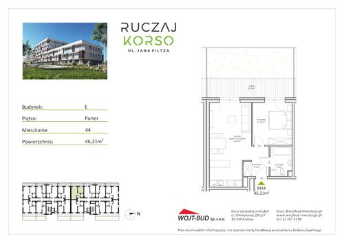 Plan Wojt Bud Sp. z o.o. mieszkanie w inwestycji ul. Jana Piltza 23 Ruczaj Korso - etap III