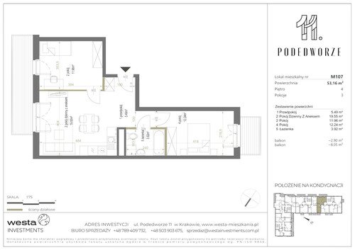 Plan Palladio Podedworze Pasek Paluch Sp. k. mieszkanie w inwestycji ul. Podedworze 11 Podedworze 11