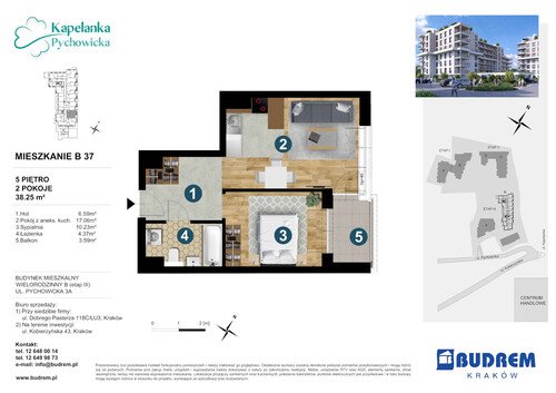 Plan BUDREM mieszkanie w inwestycji ul. Pychowicka 3A Kapelanka-Pychowicka - budynek B