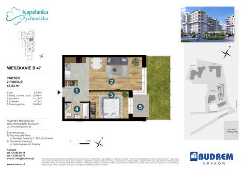 Plan BUDREM mieszkanie w inwestycji ul. Pychowicka 3A Kapelanka-Pychowicka - budynek B