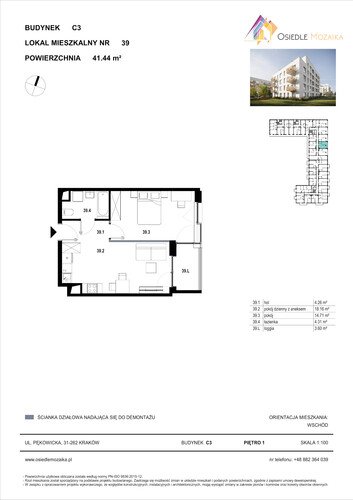 Plan KG Group Sp. z o.o. mieszkanie w inwestycji  Osiedle Mozaika - bud. C3