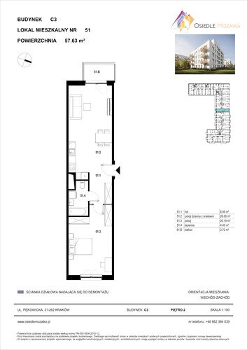 Plan KG Group Sp. z o.o. mieszkanie w inwestycji  Osiedle Mozaika - bud. C3