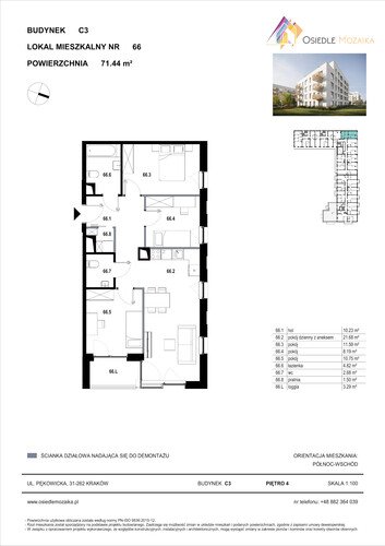 Plan KG Group Sp. z o.o. mieszkanie w inwestycji  Osiedle Mozaika - bud. C3