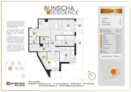 Plan Inter-Bud Developer Sp. z o.o. mieszkanie w inwestycji ul. Bunscha Bunscha Residence (wkrótce w sprzedaży) 