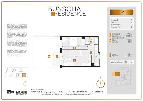 Plan Inter-Bud Developer Sp. z o.o. mieszkanie w inwestycji ul. Bunscha Bunscha Residence (wkrótce w sprzedaży) 