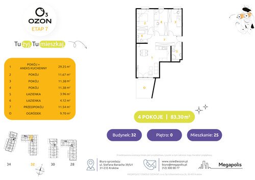 Plan Megapolis mieszkanie w inwestycji ul. Banacha Osiedle OZON Etap 7