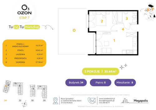 Plan Megapolis mieszkanie w inwestycji ul. Banacha Osiedle OZON Etap 7