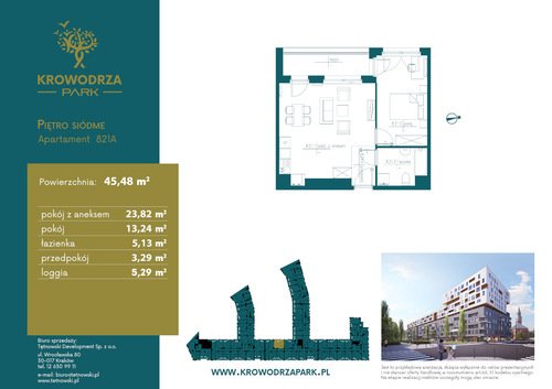 Plan Tętnowski Development mieszkanie w inwestycji ul. Lea / al. Kijowska Krowodrza Park - bud. A