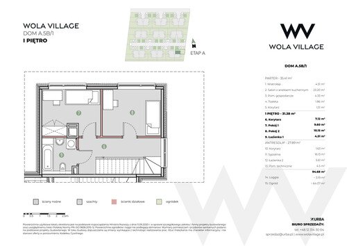 Plan Wola Village Urba CK Sp. z o.o. Sp. k. mieszkanie w inwestycji ul. Podłużna Wola Village - etap IA i IB 