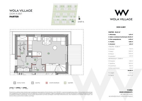 Plan Wola Village Urba CK Sp. z o.o. Sp. k. mieszkanie w inwestycji ul. Podłużna Wola Village - etap IA i IB 