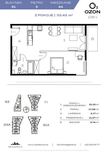 Plan Megapolis mieszkanie w inwestycji ul. Banacha Osiedle OZON Etap 6