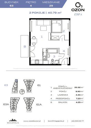 Plan Megapolis mieszkanie w inwestycji ul. Banacha Osiedle OZON Etap 6