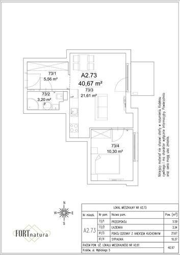 Plan Frax-Bud mieszkanie w inwestycji ul. Wybickiego 5 FORTnatura - budynek A2