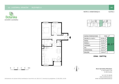 Plan Stylhut Plus sp. z o.o. mieszkanie w inwestycji ul. Lasówka Osiedle Lasówka - bud. A