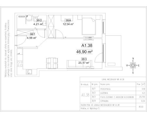 Plan Frax-Bud mieszkanie w inwestycji ul. Wybickiego 5 FORTnatura - budynek A1