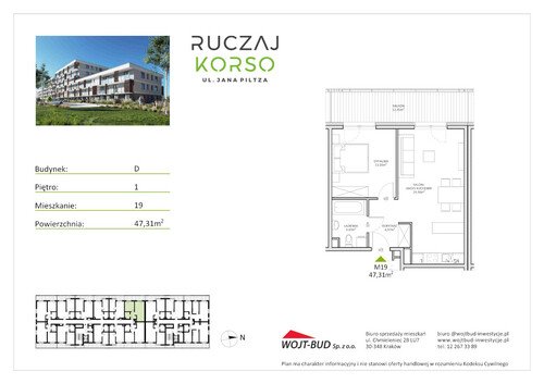 Plan Wojt-Bud Sp. z o.o. mieszkanie w inwestycji ul. Jana Piltza 23 Ruczaj Korso - etap III