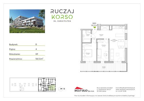 Plan Wojt Bud Sp. z o.o. mieszkanie w inwestycji ul. Jana Piltza 23 Ruczaj Korso - etap III