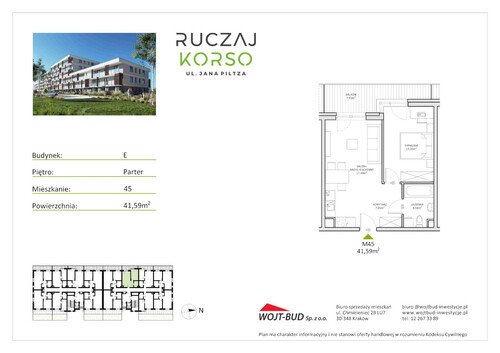 Plan Wojt Bud Sp. z o.o. mieszkanie w inwestycji ul. Jana Piltza 23 Ruczaj Korso - etap III