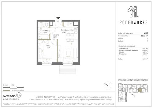 Plan Palladio Podedworze Pasek Paluch Sp. k. mieszkanie w inwestycji ul. Podedworze 11 Podedworze 11