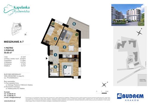 Plan BUDREM mieszkanie w inwestycji ul. Pychowicka 3 Kapelanka-Pychowicka - budynek A
