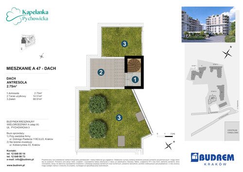 Plan BUDREM mieszkanie w inwestycji ul. Pychowicka 3 Kapelanka-Pychowicka - budynek A