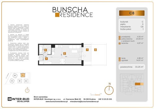 Plan Inter-Bud Developer Sp. z o.o. mieszkanie w inwestycji ul. Bunscha Bunscha Residence (wkrótce w sprzedaży) 