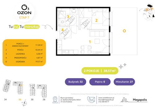 Plan Megapolis mieszkanie w inwestycji ul. Banacha Osiedle OZON Etap 7