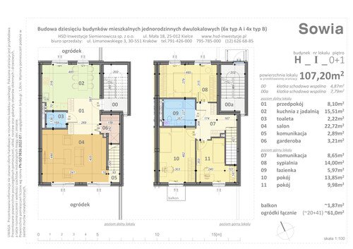 Plan HSD Inwestycje Siemienowicza Sp. z o.o. mieszkanie w inwestycji ul. Sowia Sowia