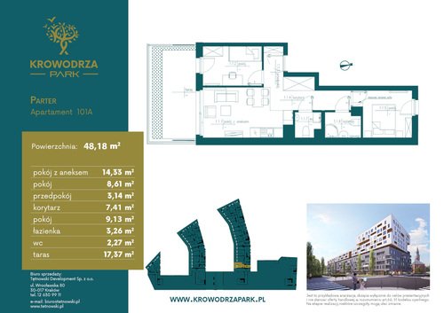 Plan Tętnowski Development mieszkanie w inwestycji ul. Lea / al. Kijowska Krowodrza Park - bud. A