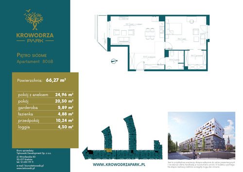 Plan Tętnowski Development mieszkanie w inwestycji ul. Lea / al. Kijowska Krowodrza Park - bud. B