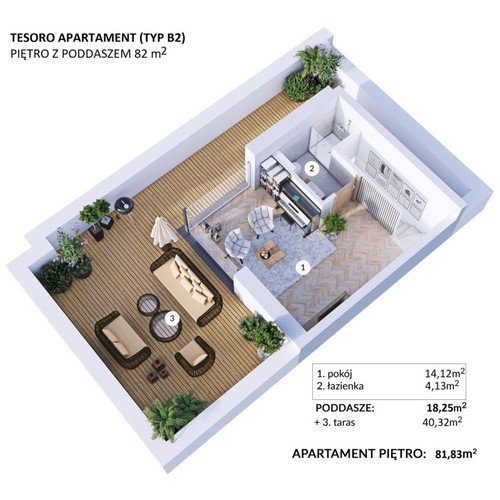 Plan Techniq apartament w inwestycji ul. Totus Tuus Tesoro Verde Residence - apartamenty