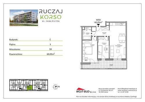 Plan Wojt Bud Sp. z o.o. mieszkanie w inwestycji ul. Jana Piltza Ruczaj Korso - etap II