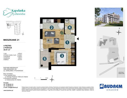 Plan BUDREM mieszkanie w inwestycji ul. Pychowicka 3C Kapelanka-Pychowicka budynek CD