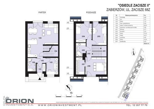 Plan Grupa Orion Investment S.A. dom w inwestycji Zabierzów, ul. Zacisze Zacisze Zabierzów II