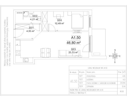 Plan Frax-Bud mieszkanie w inwestycji ul. Wybickiego 5 FORTnatura - budynek A1