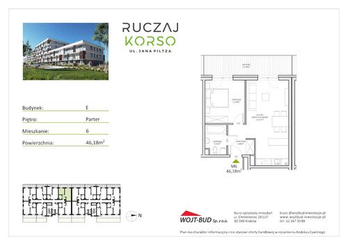 Plan Wojt Bud Sp. z o.o. mieszkanie w inwestycji ul. Jana Piltza 23 Ruczaj Korso - etap III