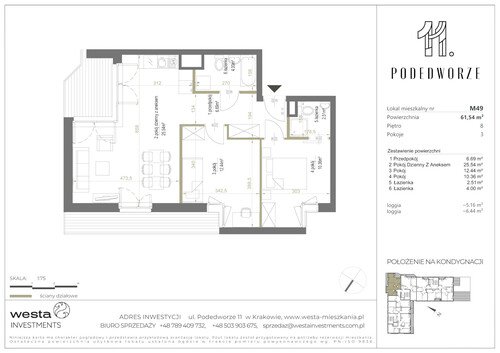 Plan Palladio Podedworze Pasek Paluch Sp. k. mieszkanie w inwestycji ul. Podedworze 11 Podedworze 11